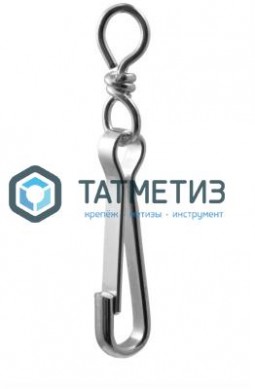 Карабин Тип А с вертлюгом 120 |  «ТАТМЕТИЗ» Карабин Тип А с вертлюгом 120 -  магазин крепежа «ТАТМЕТИЗ»