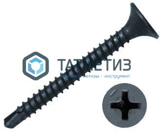 Саморезы потай оксид по металлу со сверлом 3,5х45 (5 000 шт/уп) КК |  «ТАТМЕТИЗ» Саморезы потай оксид по металлу со сверлом 3,5х45 (5 000 шт/уп) КК -  магазин крепежа «ТАТМЕТИЗ»